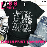 Screen Print Transfer - My Volleyball Mom Voice - White