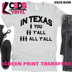Screen Print Transfer - You Y'all All Y'all - Black