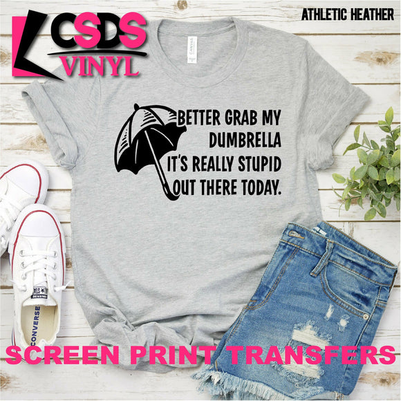 Screen Print Transfer - Dumbrella - Black