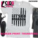 Screen Print Transfer - Let's Go Brandon - Black