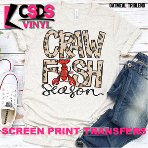 Screen Print Transfer - Crawfish Season Leopard - Full Color *HIGH HEAT*