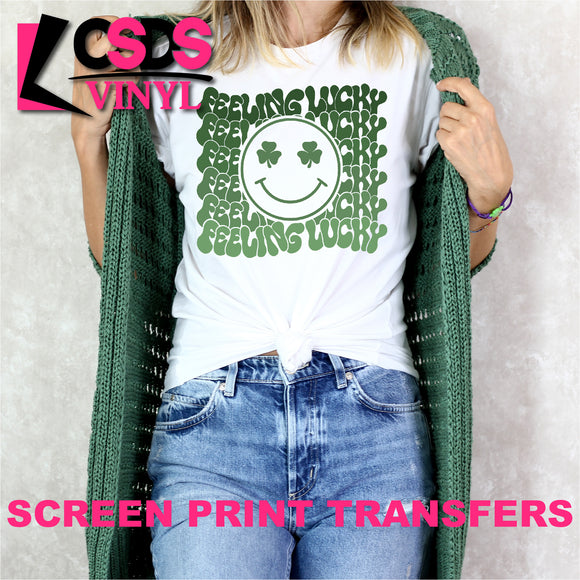 Screen Print Transfer - Feeling Lucky - Full Color *HIGH HEAT*