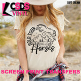 Screen Print Transfer - Hold Your Horses - Black