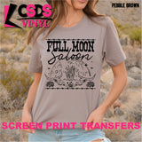 Screen Print Transfer - Full Moon Saloon - Black