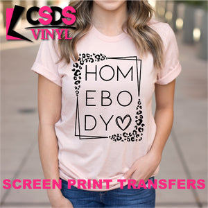 Screen Print Transfer - H O M E B O D Y Leopard - Black