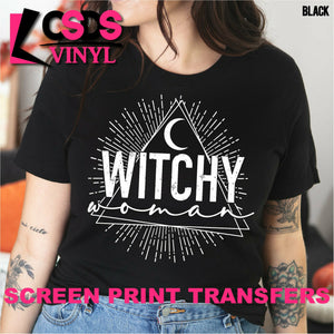 Screen Print Transfer - Witchy Woman - White