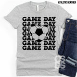 Screen Print Transfer - Game Day Soccer - Black