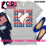 Screen Print Transfer - Game Day Baseball - Full Color *HIGH HEAT*
