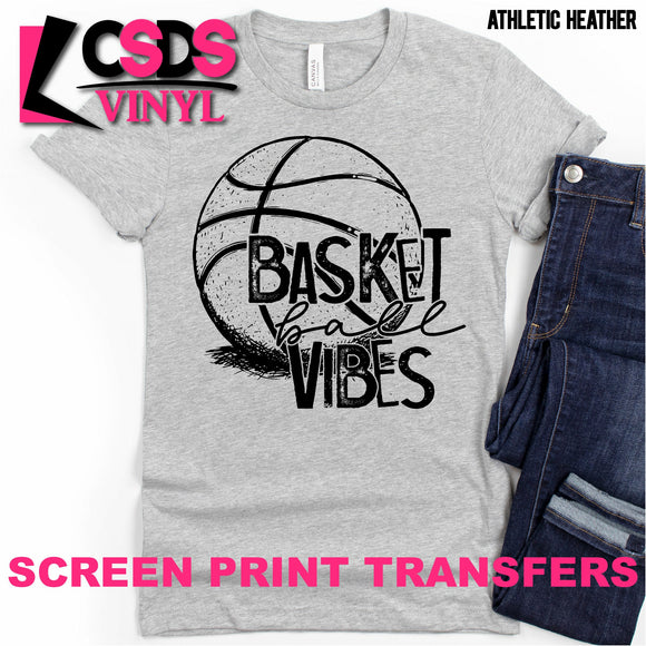 Screen Print Transfer - Basketball Vibes - Black