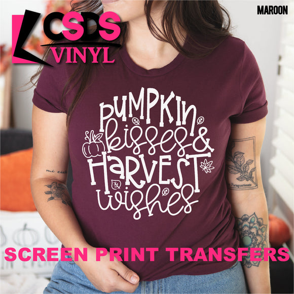 Screen Print Transfer - Pumpkin Kisses & Harvest Wishes