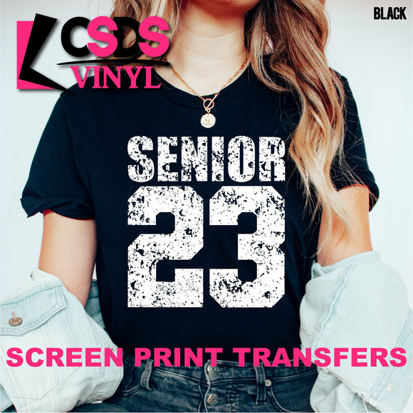 Screen Print Transfer - Varsity Senior 23 - White