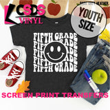 Screen Print Transfer - *Youth Groovy Fifth Grade - White
