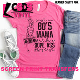 Screen Print Transfer - 80's Mama - Black