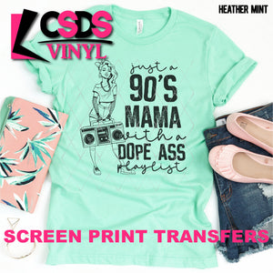 Screen Print Transfer - 90's Mama - Black