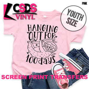 Screen Print Transfer - Hanging Out for 100 Days YOUTH - Black