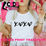 Screen Print Transfer - Skinny XOXO - Black