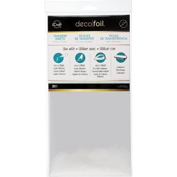 iCraft Deco Foil 20 Sheet Pack - Silver