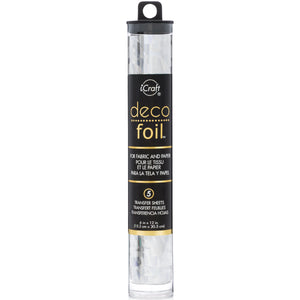 iCraft Deco Foil 5 Sheet Tube - Silver Shattered Glass