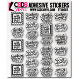 Vinyl Sticker Sheet - STK0087 *Variety Pack*