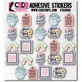 Vinyl Sticker Sheet - STK0088 *Variety Pack*