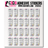 Vinyl Sticker Sheet - STK0123