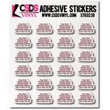 Vinyl Sticker Sheet - STK0239
