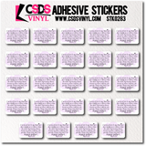 Vinyl Sticker Sheet - STK0283