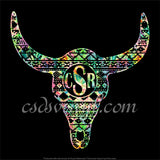 SVG0070 - Aztec Longhorn Monogram - SVG Cut File