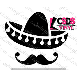 SVG0077 - Sombrero & Mustache - SVG Cut File