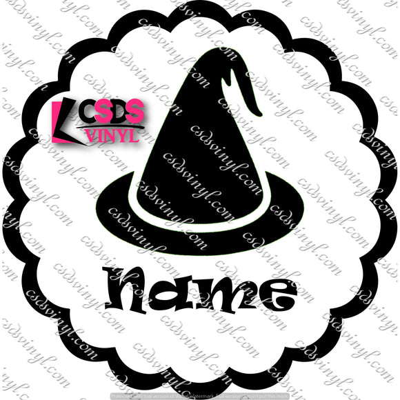 SVG0078 - Personalized Witch Hat - SVG Cut File