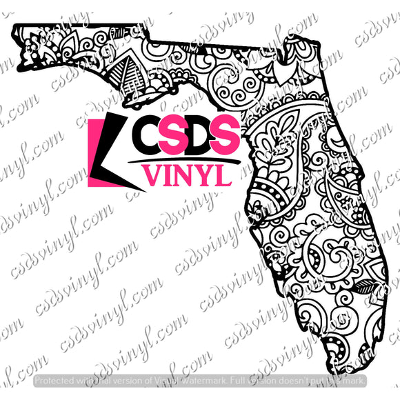 SVG0084 - Paisley Florida - SVG Cut File