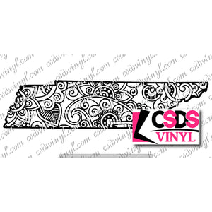 SVG0095 - Paisley Tennessee - SVG Cut File