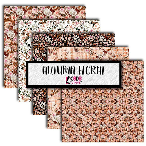 Ready to Ship Printed Vinyl - Printed Multipack MPK037 - Autumn Floral