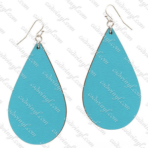 Monogram Ready Earrings - Leather Teardrop - Light Pink