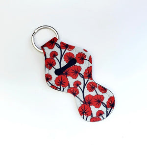 Chapstick Holders - Red Floral