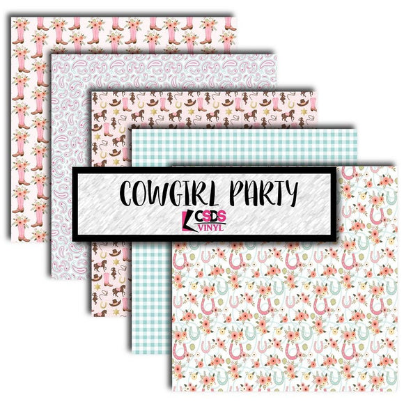 Ready to Ship Printed Vinyl - Printed Multipack MPK048 - Cowgirl Party