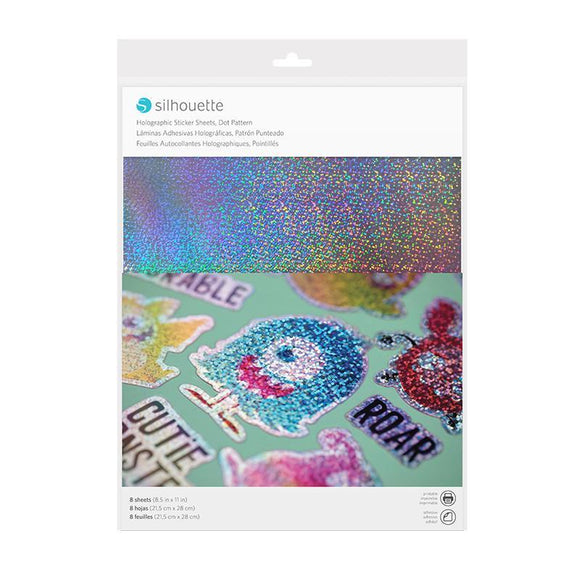 Silhouette Holographic Dot Sticker Sheets