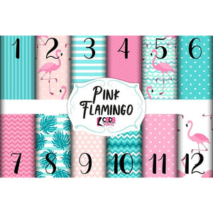 Custom Printed Vinyl Collection - Pink Flamingo