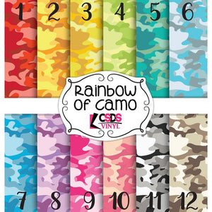 Custom Printed Vinyl Collection - Rainbow of Camo