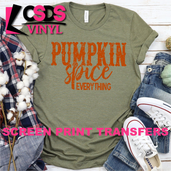 Screen Print Transfer - Pumpkin Spice Everything - Texas Orange