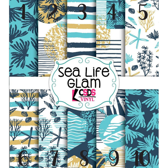 Custom Printed Vinyl Collection - Sea Life Glam