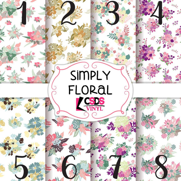 Custom Printed Vinyl Collection - Simply Floral