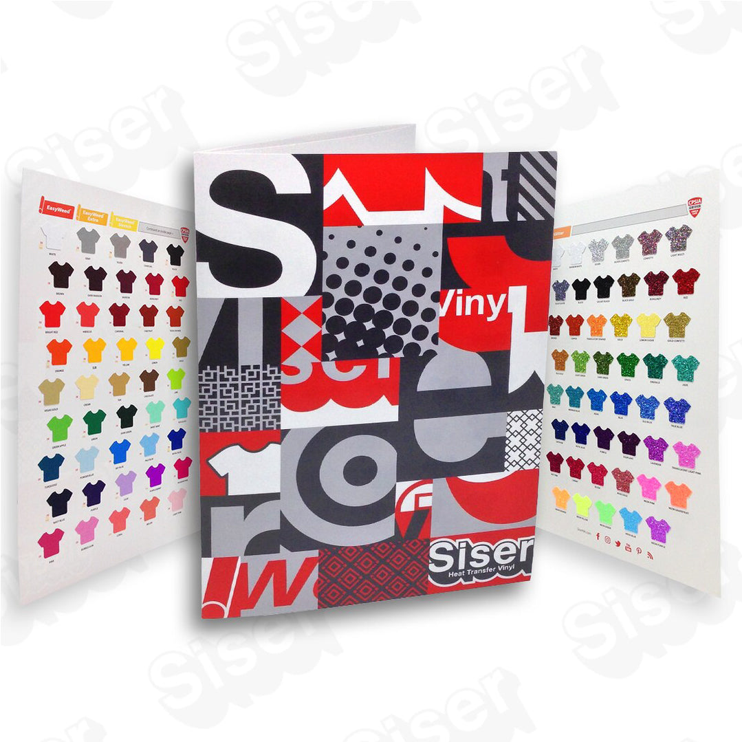 SISER STRIPFLOCK Heat Transfer Vinyl Color Options Chart