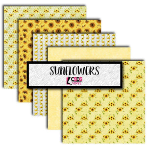 Ready to Ship Printed Vinyl - Printed Multipack MPK040 - Sunflowers